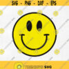 Smiley Face SVG Happy Face SVG Smile SVG Yellow Smiley svg Emoji svg Cricut Silhouette Template Instant Download. Design 195
