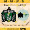 Snake Emblem Color Crest SVG File School of Magic Uniform Emblem Snake Crest PNG Layered by Color Cricut Snake Crest Cricut