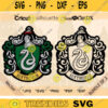 Snake Uniform Emblem Bundle School of Magic SVG Cut File Vector Crest Outline Snake House Crest Layered by Color