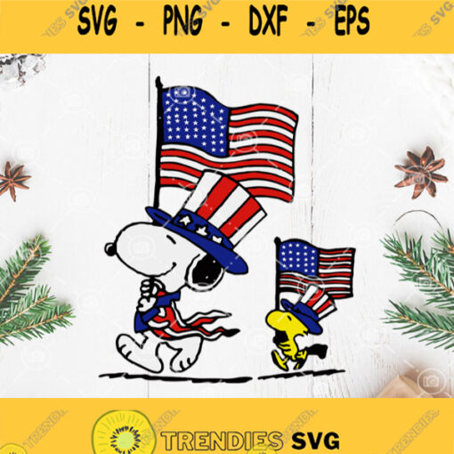 Snoopy And Peanut 4Th Of July Svg Snoopy And Peanut America Flag Svg Snoopy America Svg