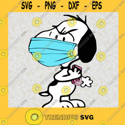 Snoopy Face Mask Wash Your Hands SVG PNG EPS DXF Silhouette Cut Files For Cricut Instant Download Vector Download Print File