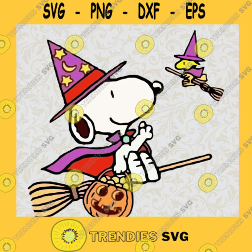 Snoopy Witch Svg Happy Halloween Svg Halloween Svg Snoopy Svg Witch Svg