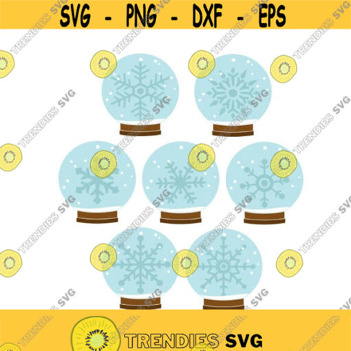 Snow Globe Christmas Winter Cuttable Design SVG PNG DXF eps Designs Cameo File Silhouette Design 1142