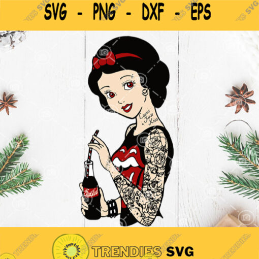 Snow White Tattoo Svg Snow White Svg Woman Tattoo Svg Tattoo Svg Woman Loves Fruirt Kiss Svg