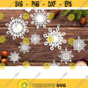 Snowflake Tag SVG Gift Tag Template SVG Snowflake Tag SVG Files For Cricut Holiday Gift Tag Cut Files Christmas Tree Ornament Dxf .jpg