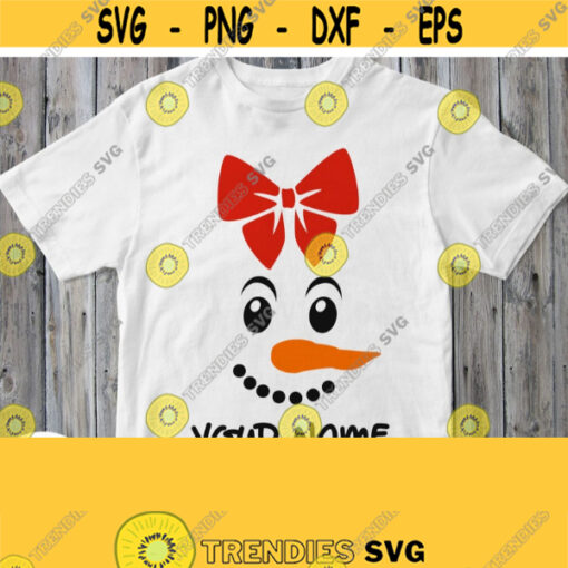 Snowgirl Face Svg Snowman Bow Eyes Nose Svg Christmas Cricut Cut File Silhouette Image for T shirt Snow woman Clipart Png Jpg Pdf Eps Design 781