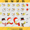 Snowman Faces Bundle Svg Merry Christmas Png Frosty Winter Holiday design Xmas decoration New Year Emoji Cricut Silhouette Dxf Eps Htv .jpg