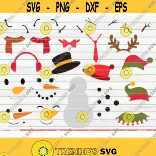 Snowman Kit SVG cut file clipart printable vector commercial use instant download Design 51