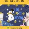Snowman SVG Let it Snow SVG Christmas Clipart Christmas Svg Merry Christmas Svg Snowman clipart Svg Files For Cricut Sublimation