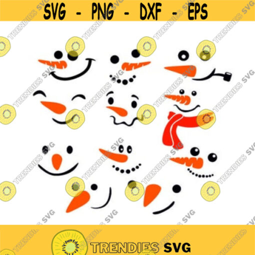 Snowman Snow Man Christmas Faces Cuttable Design SVG PNG DXF eps Designs Cameo File Silhouette Design 89