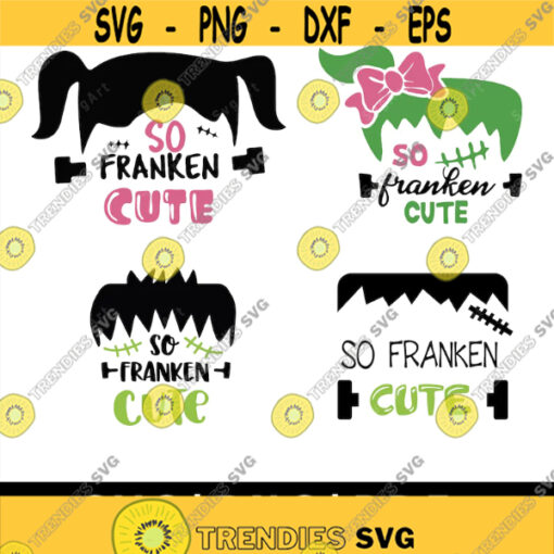 So Franken Cute Svg Bundle PNG PDF Cricut Silhouette Cricut svg Silhouette svg Halloween Svg Horror Movie Svg Frankenstein Svg Design 2003