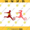 Soccer Player boy girl SVG PNG DXF eps Designs Cameo File Silhouette Design 300