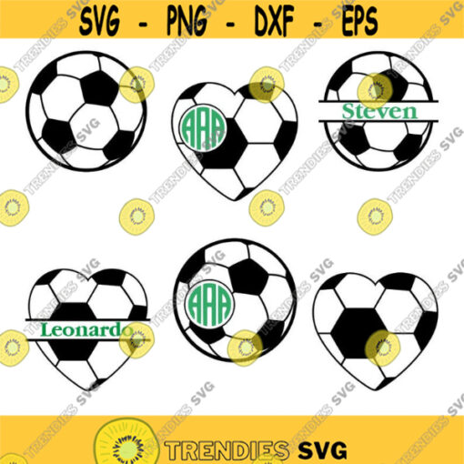 Soccer svg Soccer Ball Svg Soccer Monogram Svg Soccer Mom Svg Soccer Ball Monogram Soccer silhouette Cricut Files svg dxf eps png. .jpg