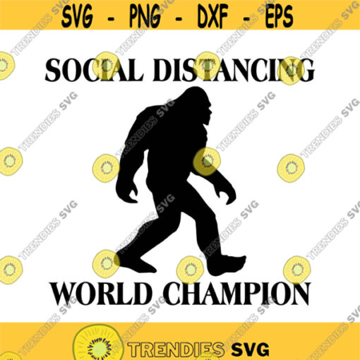 Social Distancing Sasquatch Decal Files cut files for cricut svg png dxf Design 247
