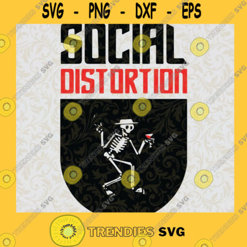 Social Distortion Skull SVG Digital Files Cut Files For Cricut Instant Download Vector Download Print Files