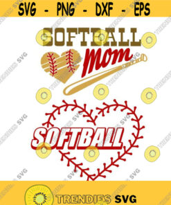Softball Mom Sports Cuttable Design Svg Png Dxf Eps Designs Cameo File Silhouette Design 2048