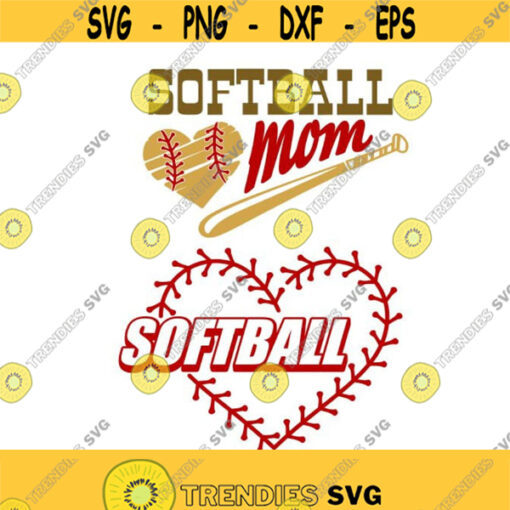 Softball Mom Sports Cuttable Design SVG PNG DXF eps Designs Cameo File Silhouette Design 2048