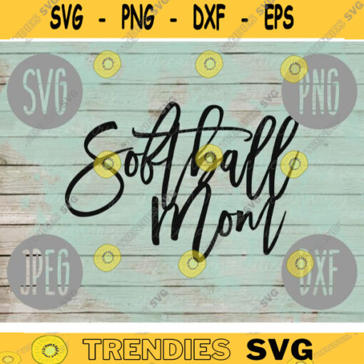 Softball Mom svg png jpeg dxf cutting file Commercial Use Vinyl Cut File Gift for Her Mothers Day School Team Sport Game Baseball 1843