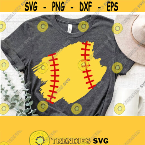 Softball Paint Stroke Svg Softball Svg Cut File Softball Splatter Svg Digital Download Softball Mom Shirt Design Svg Files for Cricut Design 1325