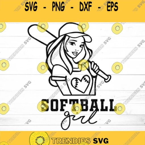 Softball SVG Softball Hitter Svg Softball Girl Svg Softball Clipart Softball Mom Svg Softball Cut File Cricut Svg Sports Svg