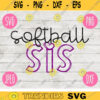 Softball Sis Sister svg png jpeg dxf cutting file Commercial Use Vinyl Cut File Gift for Her School Team Sport Game Baseball 1274
