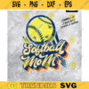 Softball svg Retro Softball Mom svg file for cut printable Sublimation Design 309 copy