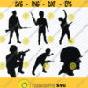 Soldier SVG Bundle Military Soldiers Silhouette Clip Art Soldiers SVG Files For Cricut Eps Png dxf ClipArt Svg logo design vector image Design 306