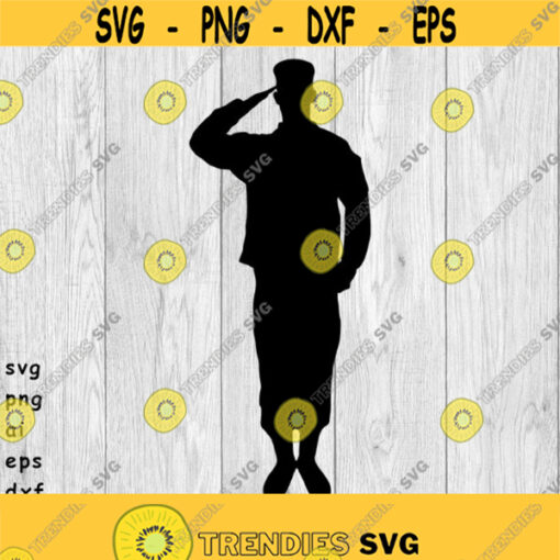 Soldier Saluting Soldier svg png ai eps dxf DIGITAL FILES for Cricut CNC and other cut or print projects Design 220