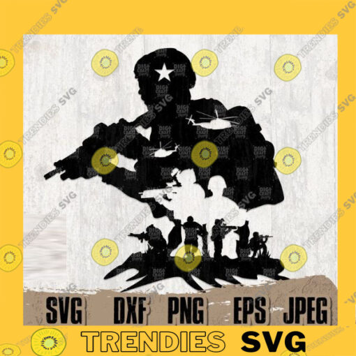 Soldier Scene svg 2 Soldier svg US Army svg Navy Military svg US Veteran svg Military Stencil Military Clipart Military Cutting File copy