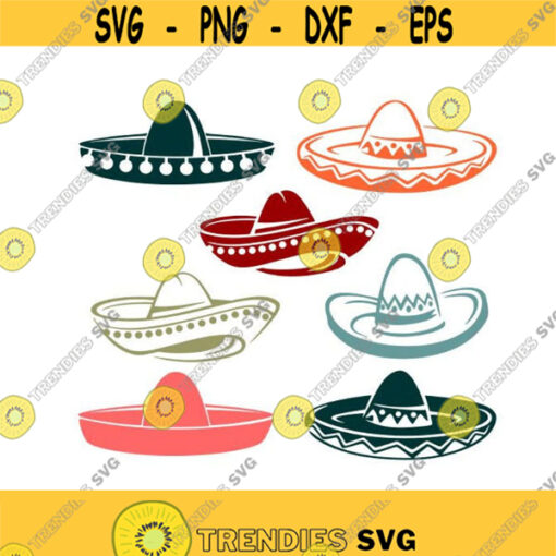 Sombrero Mexico Mexican Hat Cuttable Design SVG PNG DXF eps Designs Cameo File Silhouette Design 228