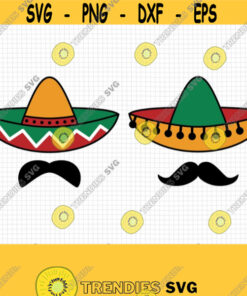 Sombrero Svg. Cinco De Mayo Cut Files. Mexican Hat Svg Mexican Mustache Png Clipart. Dad Shirt Vector Cutting Machine Dxf Eps Download Design 631