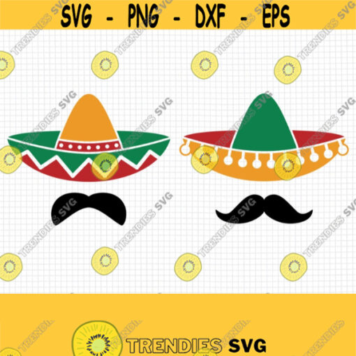 Sombrero SVG. Cinco de Mayo Cut Files. Mexican Hat SVG Mexican Mustache PNG Clipart. Dad Shirt Vector Cutting Machine dxf eps Download Design 635