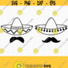 Sombrero SVG. Cinco de Mayo Cut Files. Mexican Hat SVG Mexican Mustache PNG Clipart. Dad Shirt Vector Cutting Machine dxf eps Download Design 636