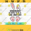 Some bunny is going to be a big sister Easter maternity baby announcement pregnancy announcement spring baby Easter baby Design 216