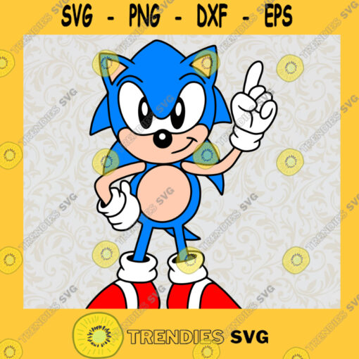 Sonic SVG clipart Classic Sonic clipart Sonic The Hedgehog svg cutting files for cricut silhouette SVG PNG clipart line art included