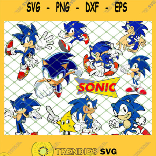 Sonic The Hedgehog SVG PNG DXF EPS 1