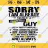 Sorry I Am Already Taken By A Freaking Awesome Man Svg Png Dxf Eps