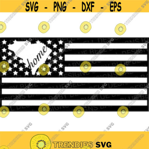 South Carolina SVG American Flag Cut File South Carolina Home PNG Digital Download for Cricut Great for Stickers T Shirts