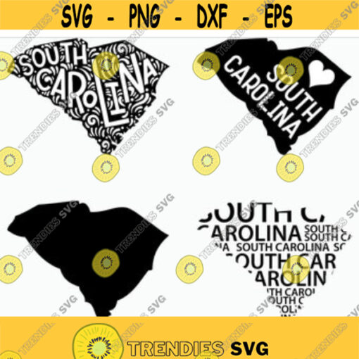 South Carolina SVG South Carolina clipart South Carolina state Cricut printable silhouette vinyl decal cricut cut file vector Design 116
