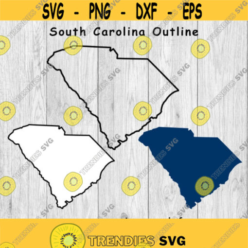South Carolina State Outline svg png ai eps dxf DIGITAL FILES for Cricut CNC and other cut or print projects Design 424