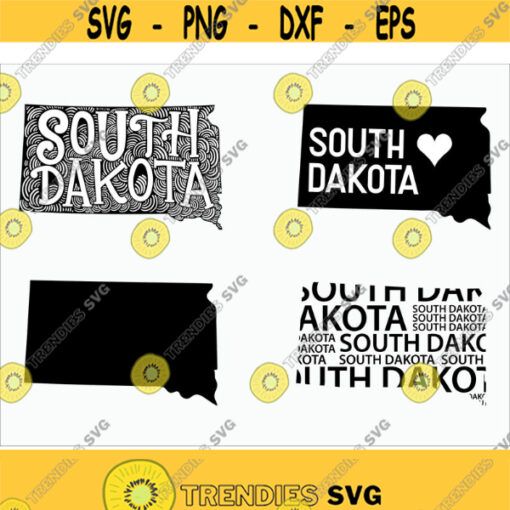 South Dakota SVG South Dakota clipart South Dakota state svg Cricut printable silhouette vinyl decal files for cutting machines Design 965