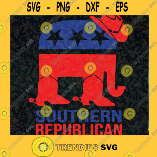 Southern Republican SVG Elephant SVG Southern SVG America SVG Cut Files For Cricut Instant Download Vector Download Print Files