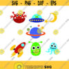 Space Planets aliens Pack outer boys Cuttable Design SVG PNG DXF eps Designs Cameo File Silhouette Design 1129