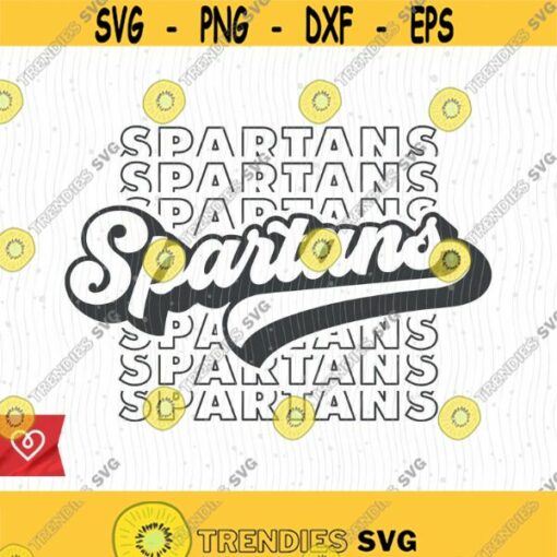 Spartans Echo Svg School Spirit Retro Design Svg Spartan Pride Png Spartans Football Cheer Svg Football Baseball Basketball Cricut Cut File Design 631