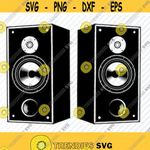 Speakers SVG Files For Cricut Silhouette Clipart DJ Tower speakers Svg Image Radio speakers SVG Eps Png Dxf Clip Art loud speakers Design 45