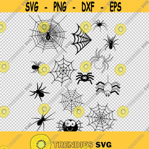 Spider Spiderweb Spiders Bundle Collection SVG PNG EPS File For Cricut Silhouette Cut Files Vector Digital File