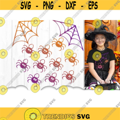 Spider Svg Halloween Svg Cut Files for Cricut Spooky Sign Svg Scary Spider Silhouette Cut Files Spider Web Png Kids Halloween Party Clipart.jpg