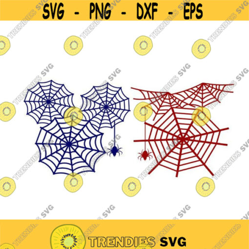 Spider Web Halloween Cuttable SVG PNG DXF eps Designs Cameo File Silhouette Design 1254