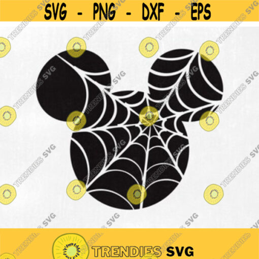 Spider Web Mickey Mouse SVG Halloween Svg Printing Digital Download Cut Files Iron on Transfer Pdf Png Dxf Vector Files Spider Web Mickey Design 13
