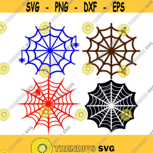 Spider spiderweb web Circle Halloween Cuttable SVG PNG DXF eps Designs Cameo File Silhouette Design 578